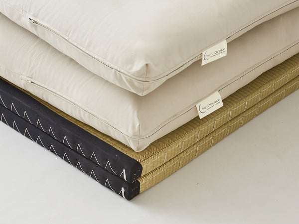 Wabi Sabi Japanese Tatami King Bed Set - Organic Wool