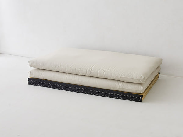 Wabi Sabi Japanese Tatami King Bed Set - Natural Wool
