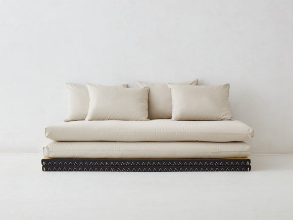 Wabi Sabi Japanese Tatami King Bed Set - Natural Wool