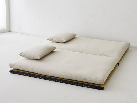 Wabi Sabi Japanese Tatami King Bed Set - Organic Wool