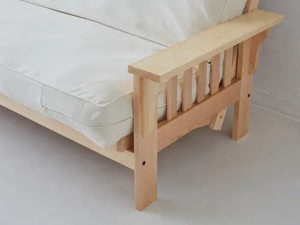 Wide Flat Arm Amish Futon Frame